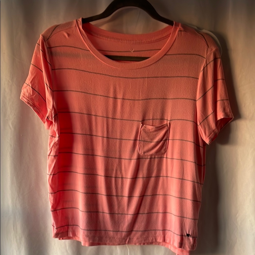 Striped peach and gray Junior’sTop